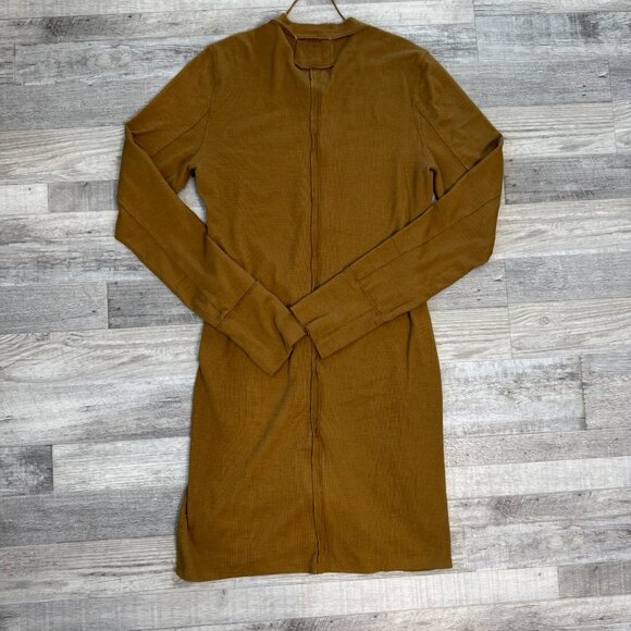 Free People We The Free Gia Cardigan Button Front Dress Tobacco flawed O19 - Picture 6 of 7